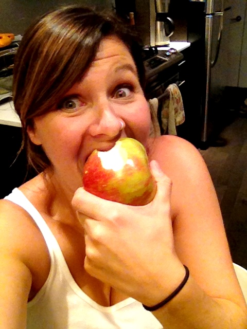 Who does't want to take a selfie eating a honeycrisp apple?...the answer is NO ONE!!