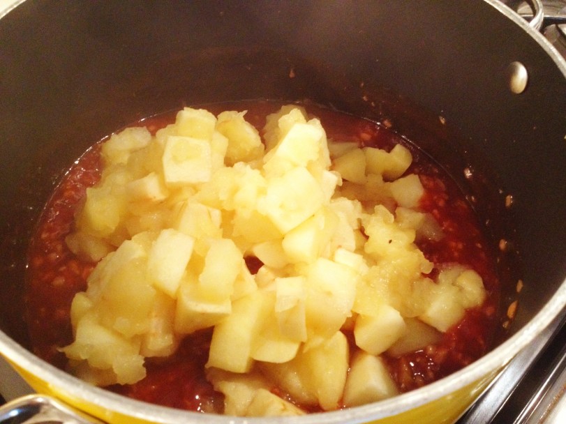 Add those roasted apples