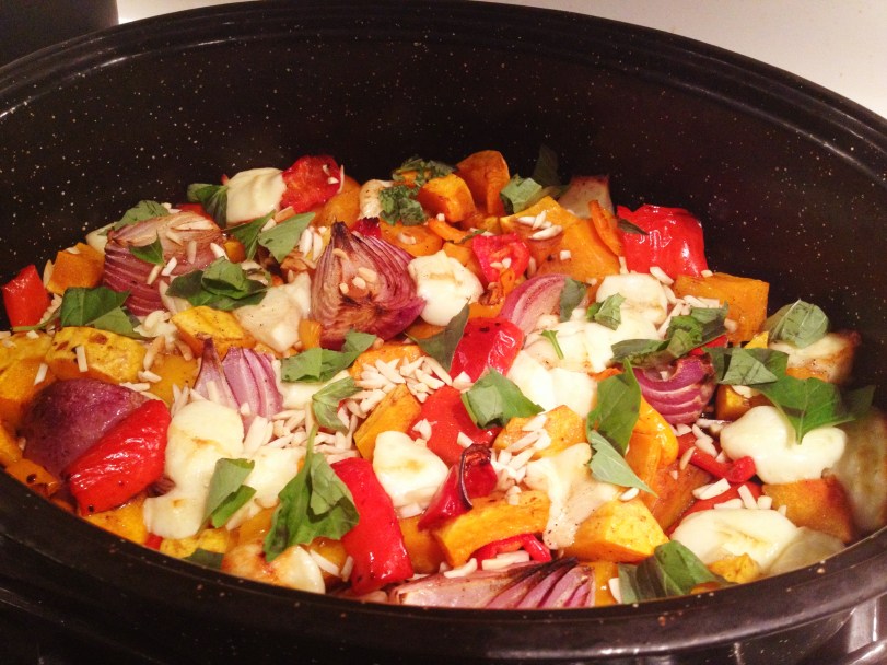 Roasted Autumn Vegetables with Halloumi Cheese
