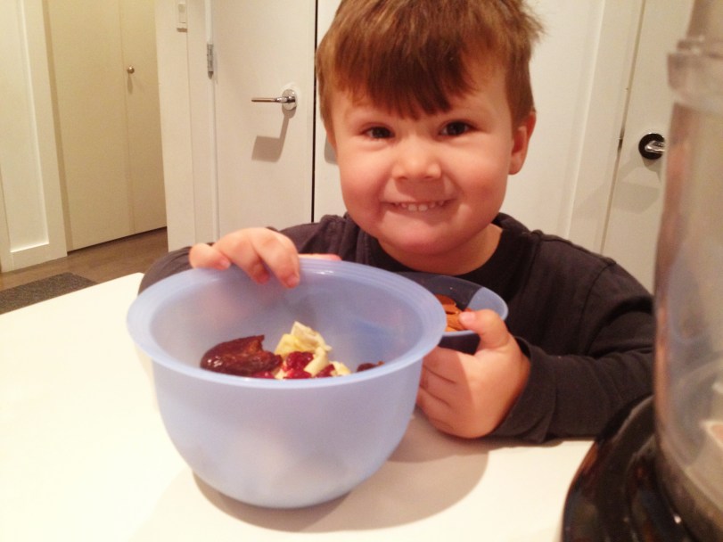 This lil lion means business.  He's prepped and ready to go.