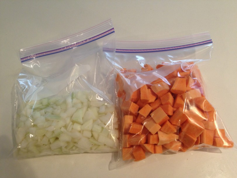 Chopped Veggies in Zip Loc