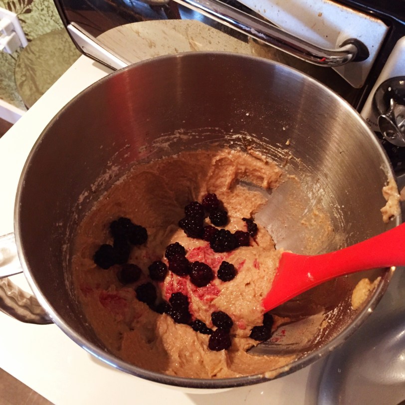 Fold in the blackberries