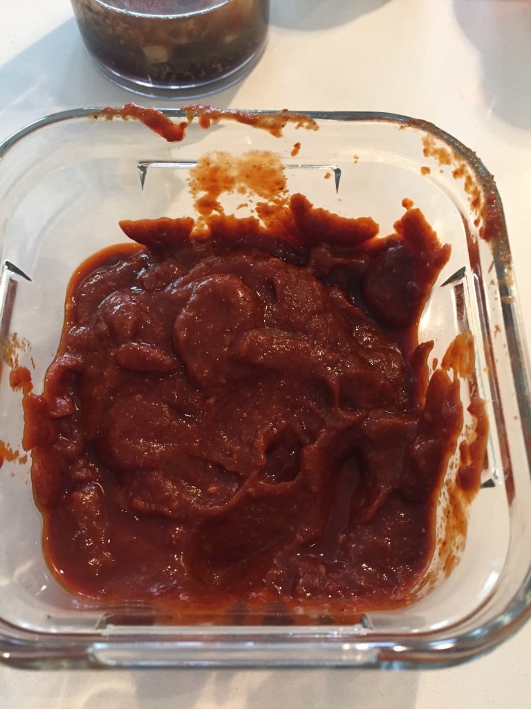 Chipotle Puree (just blend a can of chipotle peppers in adobo sauce with a tiny bit of water to thin it out)
