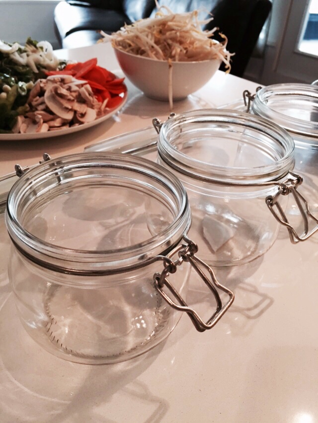 Line those containers up and have all of your ingredients ready to go!