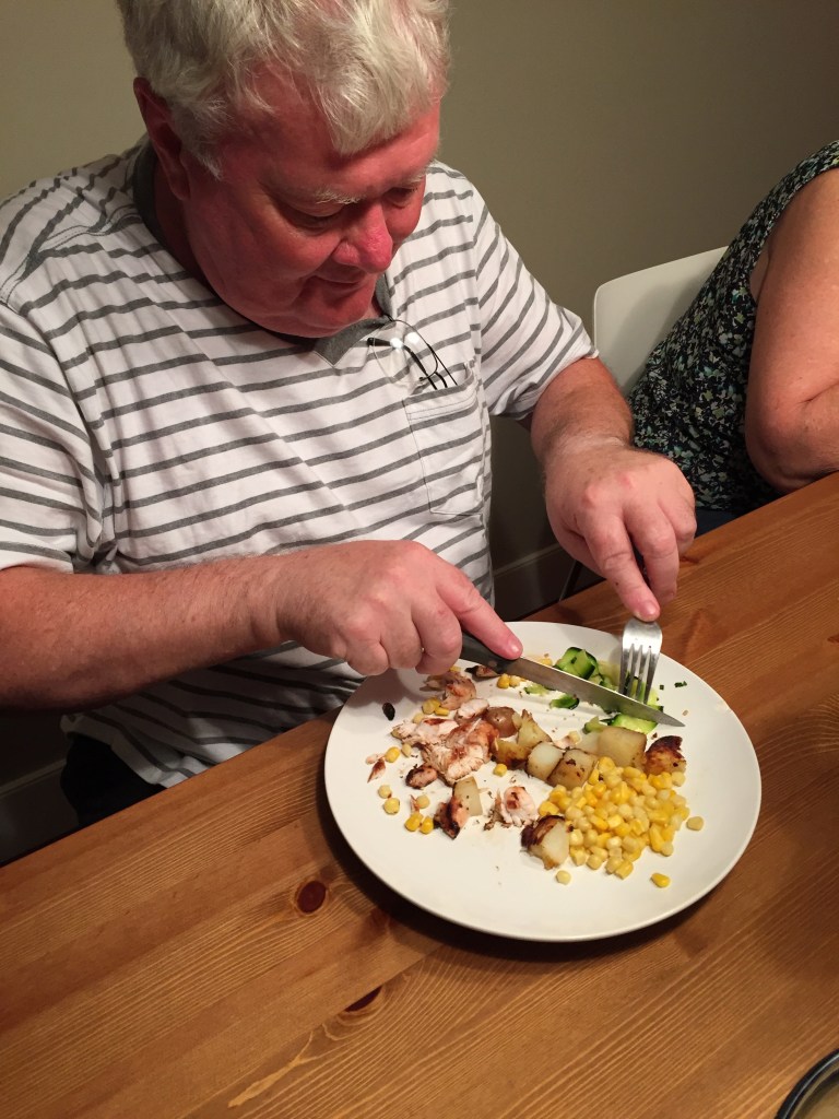 Pops eating green stuff!!  Miracles DO happen people!!