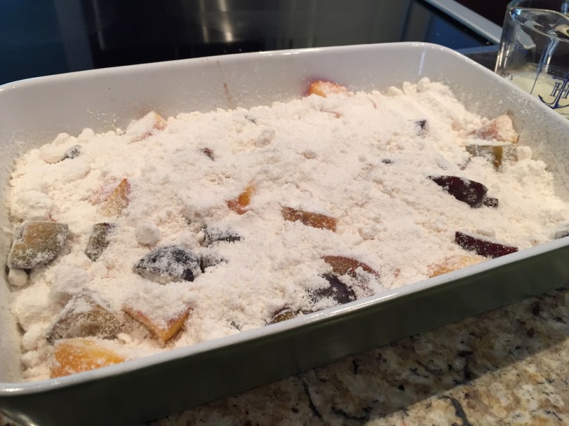 make sure the cake mix is spread evenly