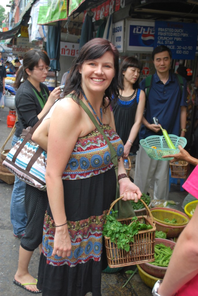 Steph at Market in Bangkok, Thailand
